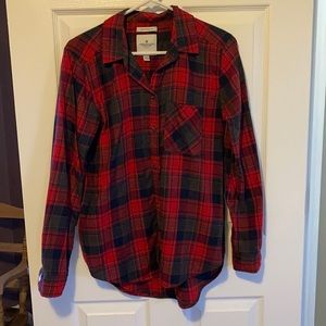 American eagle boyfriend fit plaid shirt size M